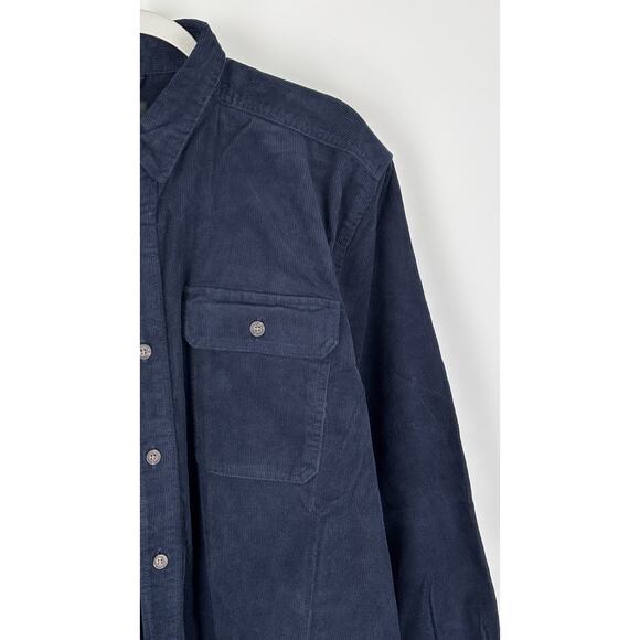 Line Of Trade Mens Midnight Stone Corduroy Workshirt Long Sleeve Size 2X New - Picture 8 of 15